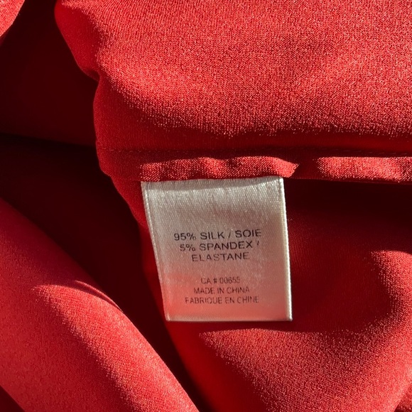 Burnt orange silk top - Picture 4 of 4